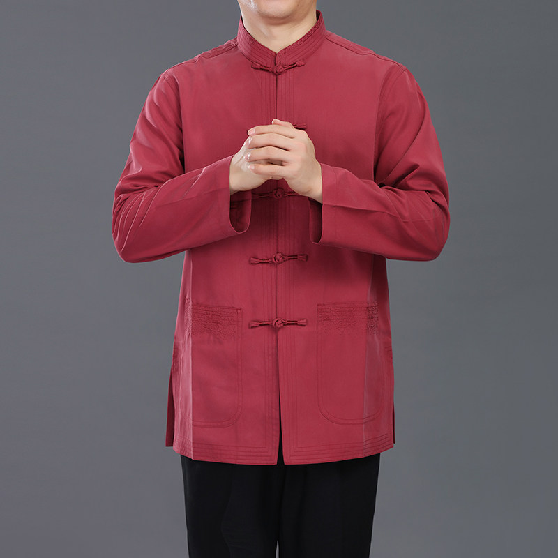 百福龙中式休闲唐装男婚礼生日图片