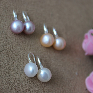 厂家直销 地摊货源 珍珠饰品天然勺子珍珠耳环耳勾耳饰