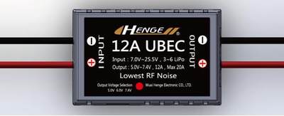 恒吉12A UBEC BEC 5V/7.4V 12A开关式UBEC稳压模块固定翼油机涡喷