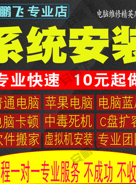 电脑win10系统重装远程维修7苹果笔记本mac双安装做虚拟机服务8.1