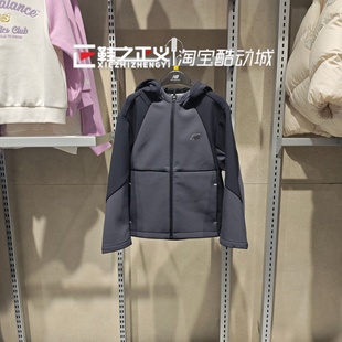 New Balance NB童装25冬新男女儿童连帽加绒软壳拼接外套7AF4E023