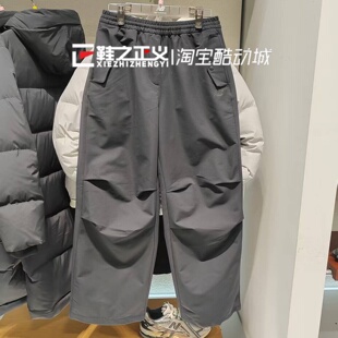 New NB25新女子宽松梭织长裤 黑色直筒百搭休闲裤 NTF45822 Balance