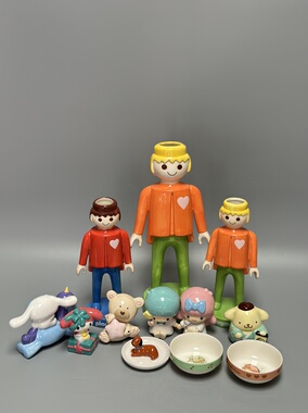 外贸孤品 卡通系列陶瓷花瓶 调料罐 碗碟花盆店铺会所装饰摆件