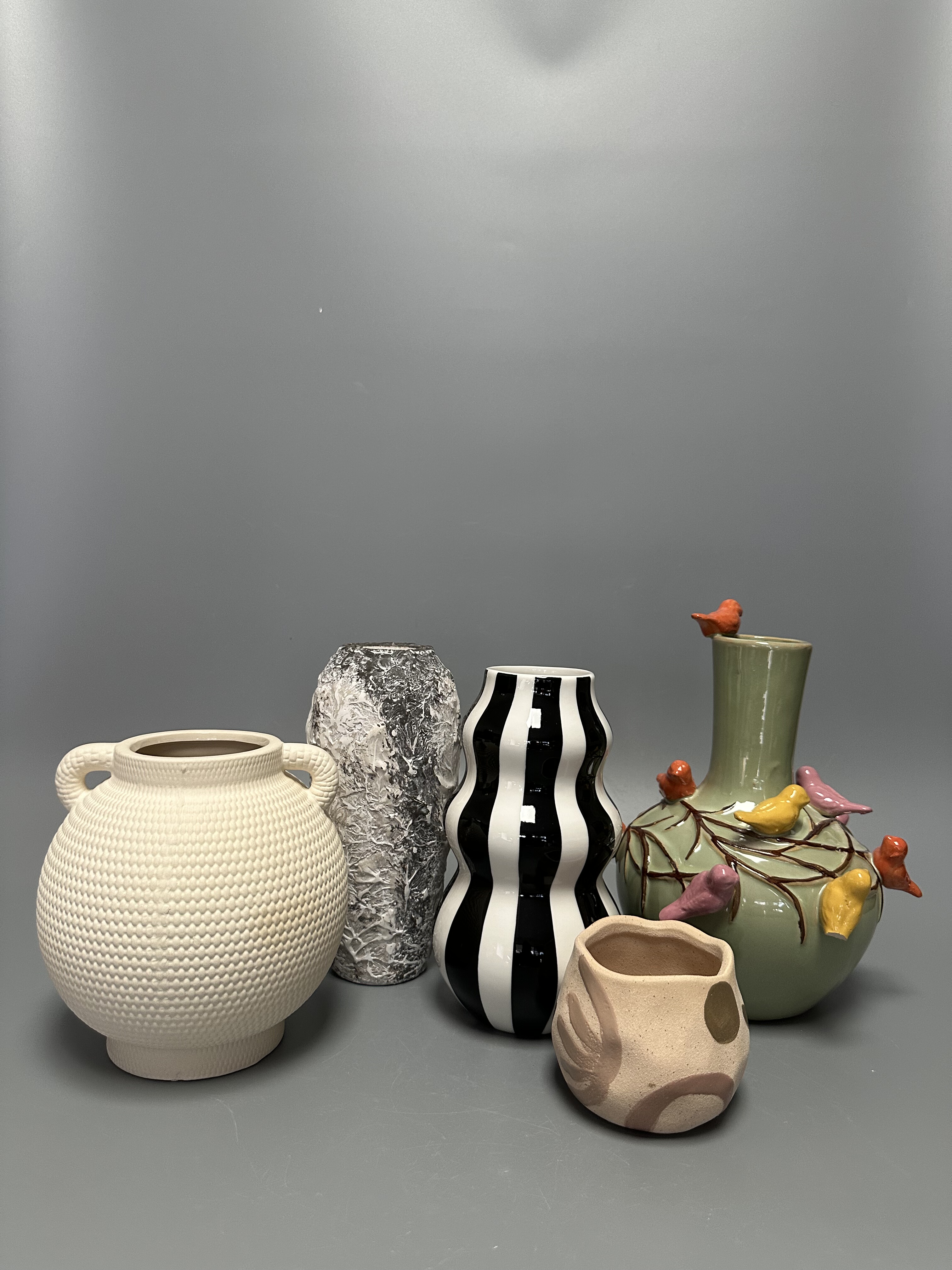 出口外贸 北欧风陶瓷花瓶花盆 装饰摆件 店铺会所样板房装饰摆件