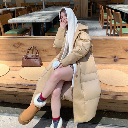 2025韩版特大码300斤女装两件套加肥加大胖妹妹长款加厚羽绒服243