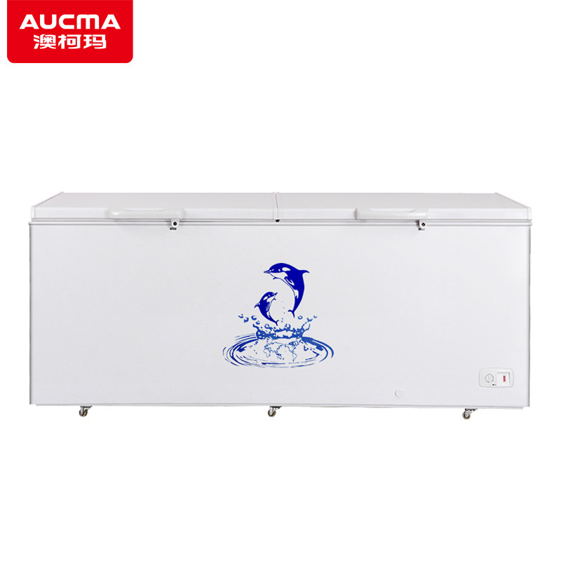 Aucma/澳柯玛 BC/BD-737TC商用卧式大容量冰柜单温双门冷柜冷冻柜