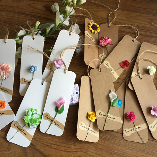 创意diy牛皮复古干花许愿卡