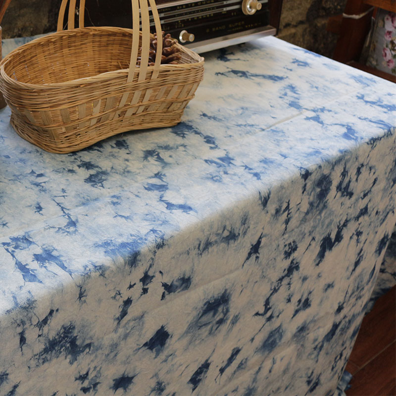 蓝言扎染帆布布料精良工艺精湛