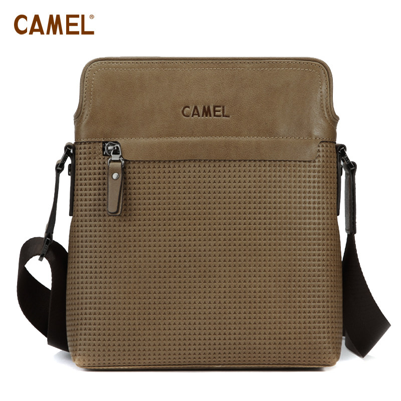 【非卖品】camel骆驼 头层牛皮 时尚单肩包 男包 潮流斜挎包