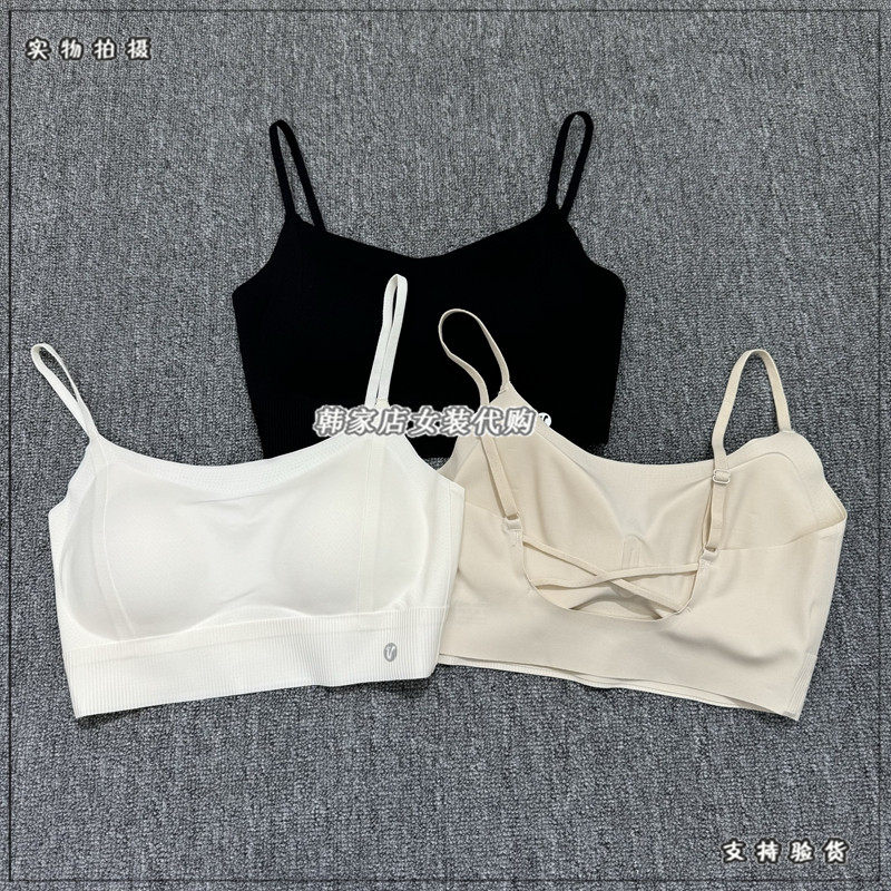 韩国进口东大门女装代购夏冰丝无恒美背吊带打底内衣抹胸裹胸