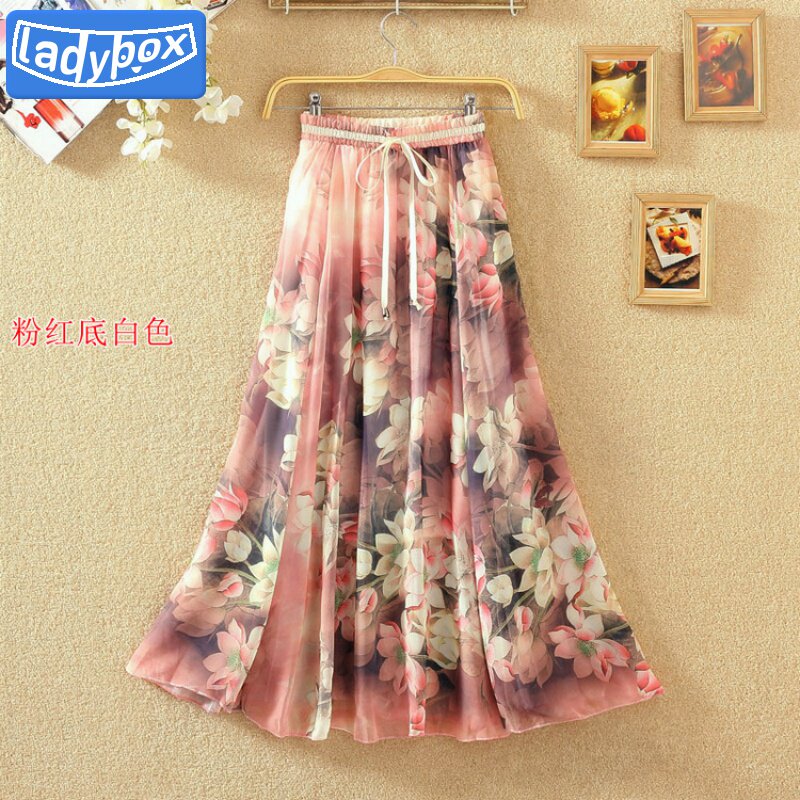 新款雪纺拖地大摆半身裙波西米亚夏渡假沙滩长裙高腰印花仙女裙子|msdalam kategori Butik wanita / wanita, skirt - dari Buy2taobao.com untuk memberikan perkhidmatan ejen Taobao profesional membeli