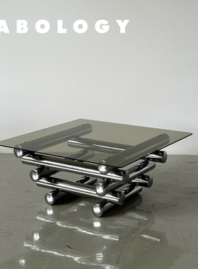 LABOLOGY中古｜包豪斯风格Space age 钢管玻璃方茶几客厅商业空间