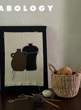 LABOLOGY新品｜AtelierKoma 瓶 布艺拼贴艺术复古装饰挂画客厅