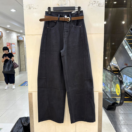 XOXO 77005-3 时尚腰带高腰休闲减龄天丝棉牛仔裤弯刀裤女裤秋装