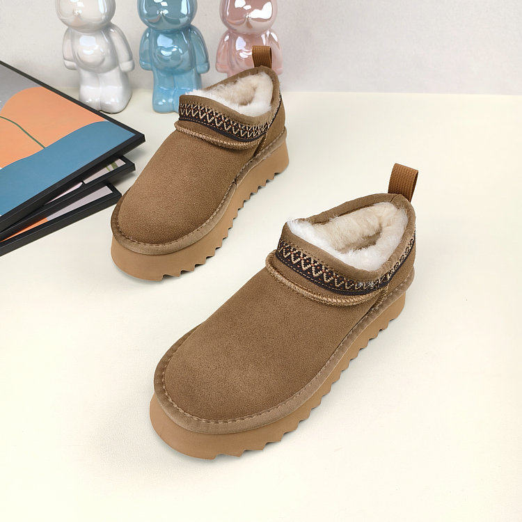 冬季真皮短筒雪地靴女2025新款中跟轻便加绒保暖防滑复古时尚棉靴,女鞋,时尚雪地靴,淘宝优惠券,粉丝福利购,淘宝优惠卷
