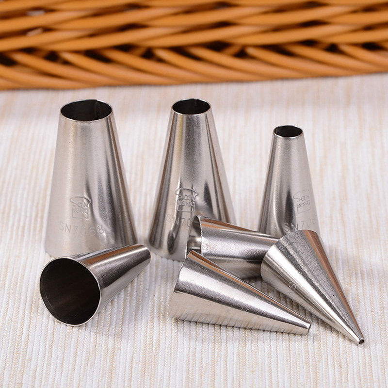 三能圆形马卡龙裱花嘴奶油溶豆手指饼干挤嘴小号中号SN7066SN7068