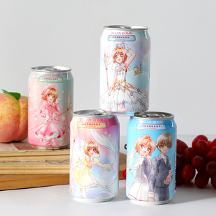 OCEAN BOMB水果茶风味气泡水百变小樱联名款进口汽水解渴碳酸饮料