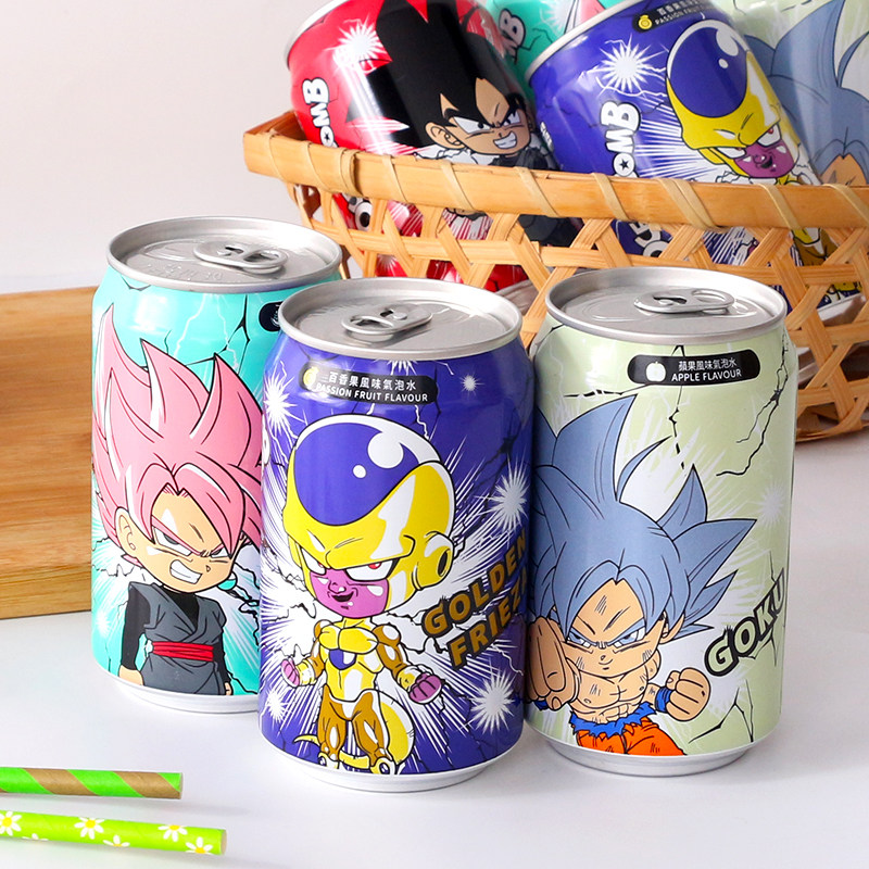 DRAGON BALL七龙珠动漫联名气泡水饮料台湾进口网红果味碳酸饮品