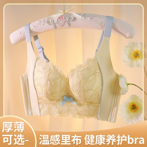 抖音直播爆款文胸小胸显大聚拢上托防下垂收副乳调整型蕾丝内衣女