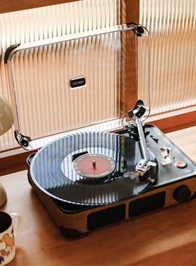 SYITREN/赛塔林T400黑胶唱片机便携蓝牙复古音响小众浪漫七夕礼物