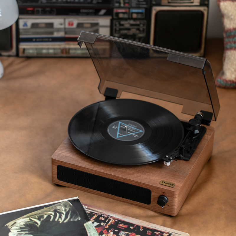 TARRE黑胶唱片机TE01复古留声机Hifi蓝牙音响胡桃木生日乔迁礼物