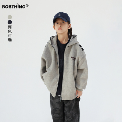 男童冬装加绒加厚连帽卫衣外套潮