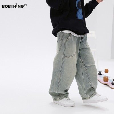 男童冬季一体绒牛仔裤加厚休闲裤