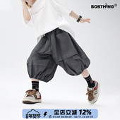 个性 中大童装 设计灯笼裤 儿童夏季 宽松阔腿裤 男童休闲短裤 薄裤 子潮