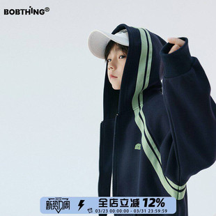 百搭上衣童装 儿童春装 男童春秋外套连帽衫 运动卫衣新款 绿织带开衫