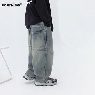 子童装 儿童PP大口袋一体绒牛仔裤 保暖加厚休闲裤 男童冬季 直筒长裤