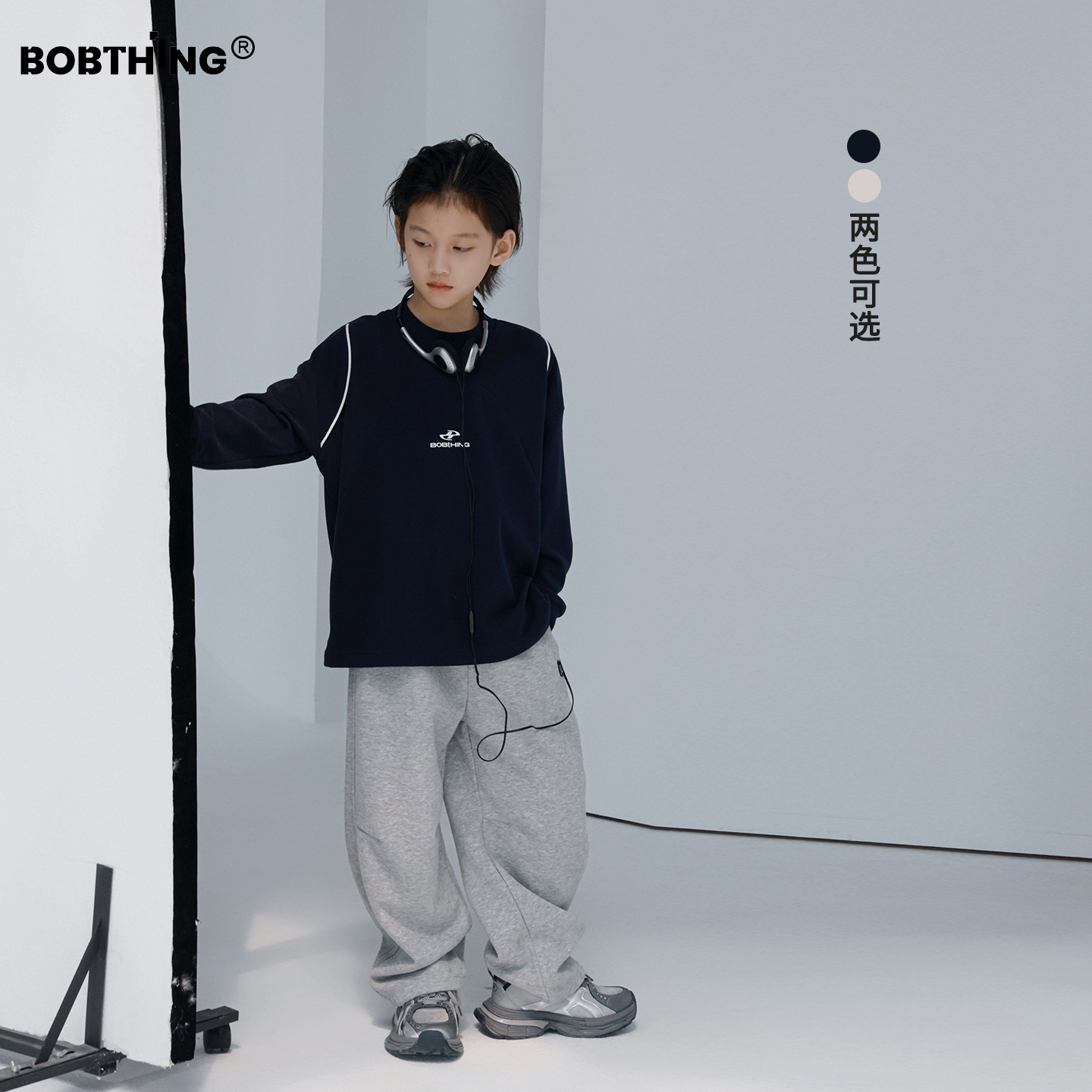 男童秋冬季双面德绒长袖T恤打底