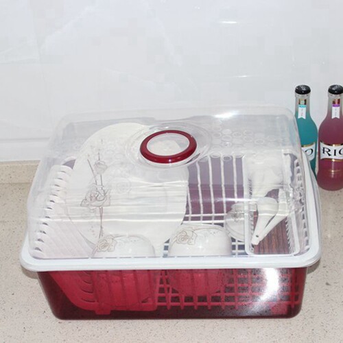 塑料厨房带盖收纳盒滴水碗柜
