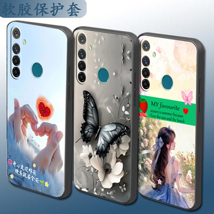 适用于realme真我Q手机壳RMX1971情侣时尚 硅胶全包镜头防摔套魔方直边卡通网红磨砂套手机套保护套软壳潮 个性