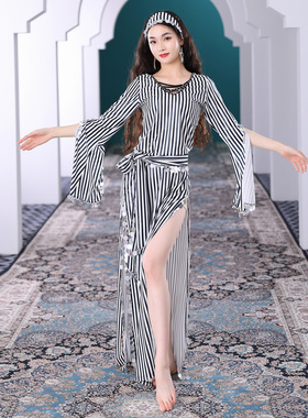 肚皮舞烫金亮片袍子baladi民俗2024新款saidi藤杖舞东方舞舞蹈服