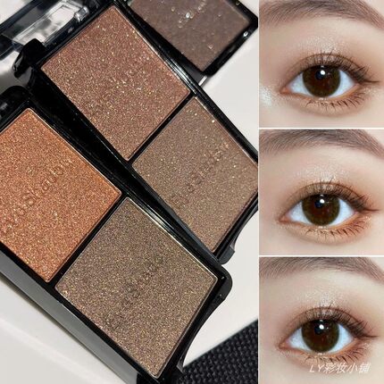 新品！土豆泥双色珠光眼影盘服帖好上色不飞粉大地色金棕色湿眼影