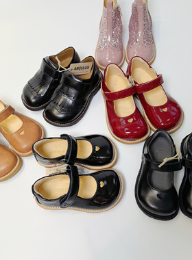 现货 7折丹麦Angulus25Aw大A儿童精致小皮鞋 经典百搭鞋