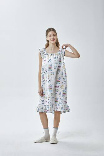 韩国进口正品2026夏季吊带Hello Kitty天丝湿滑女睡裙睡衣家居服