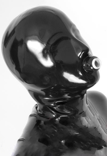 暑期 乳胶面具 乳胶全包头套窒息 全脸乳胶面具 口带呼吸管