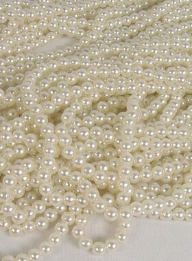 DIY串珠白色国产AAA级仿珍珠 圆珠散珠有孔5/6/8/10/12mm超值特卖