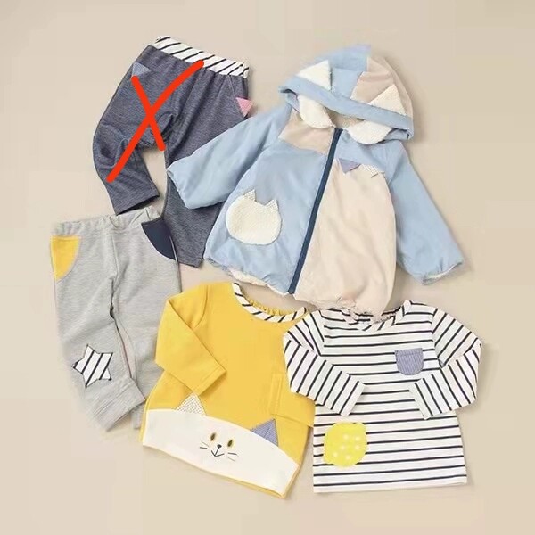 baby&cheer有机棉福袋，男女童可爱套装