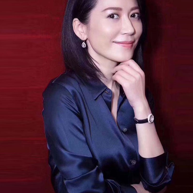qing库存 俞飞鸿同款重磅法式长袖桑蚕丝真丝衬衫女上衣通勤衬衣