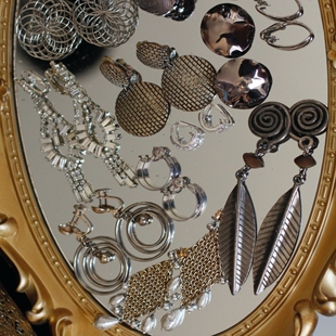 欧美国气质法式 COV孤品NAPIER耳夹vintage 复古中古董银色SARAH