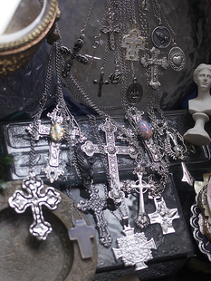 欧美国法国回流中古董库存复古进口吊坠意大利十字架项链vintage