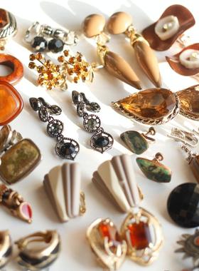 欧美法国中古董复古TJG孤品SARAH COV品牌孤品vintage耳夹JAPAN