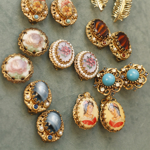 打标WestGermany西德耳夹耳环