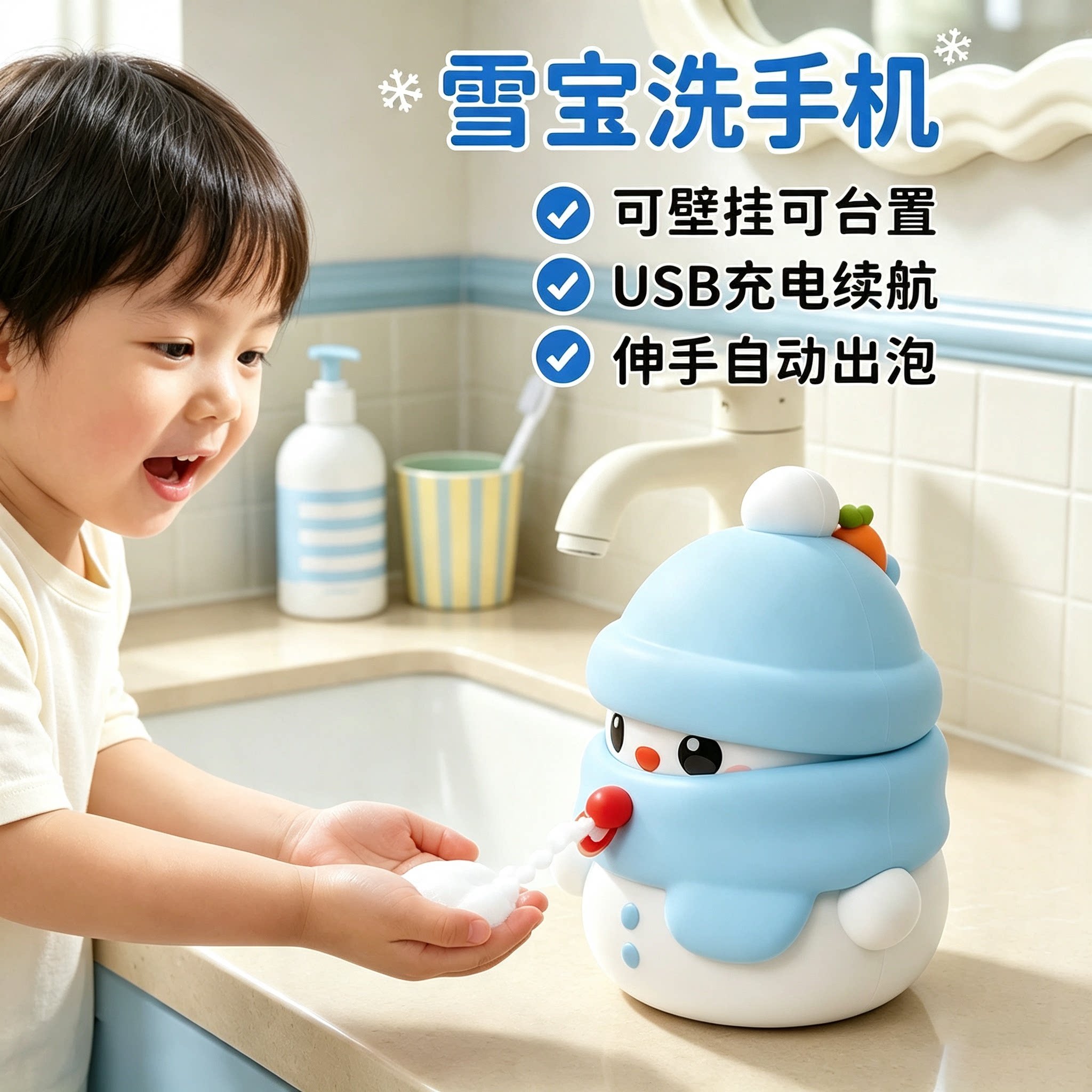 MUID雪宝家用自动洗手液机皂液