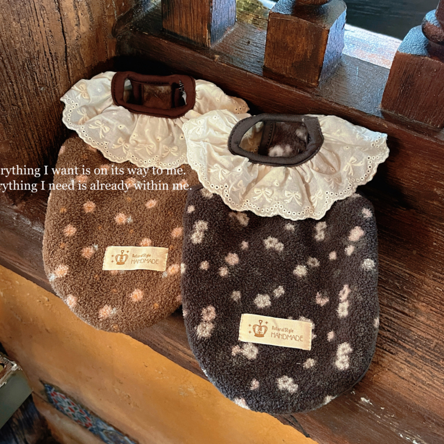 【狗狗可爱复古风碎花棉衣】