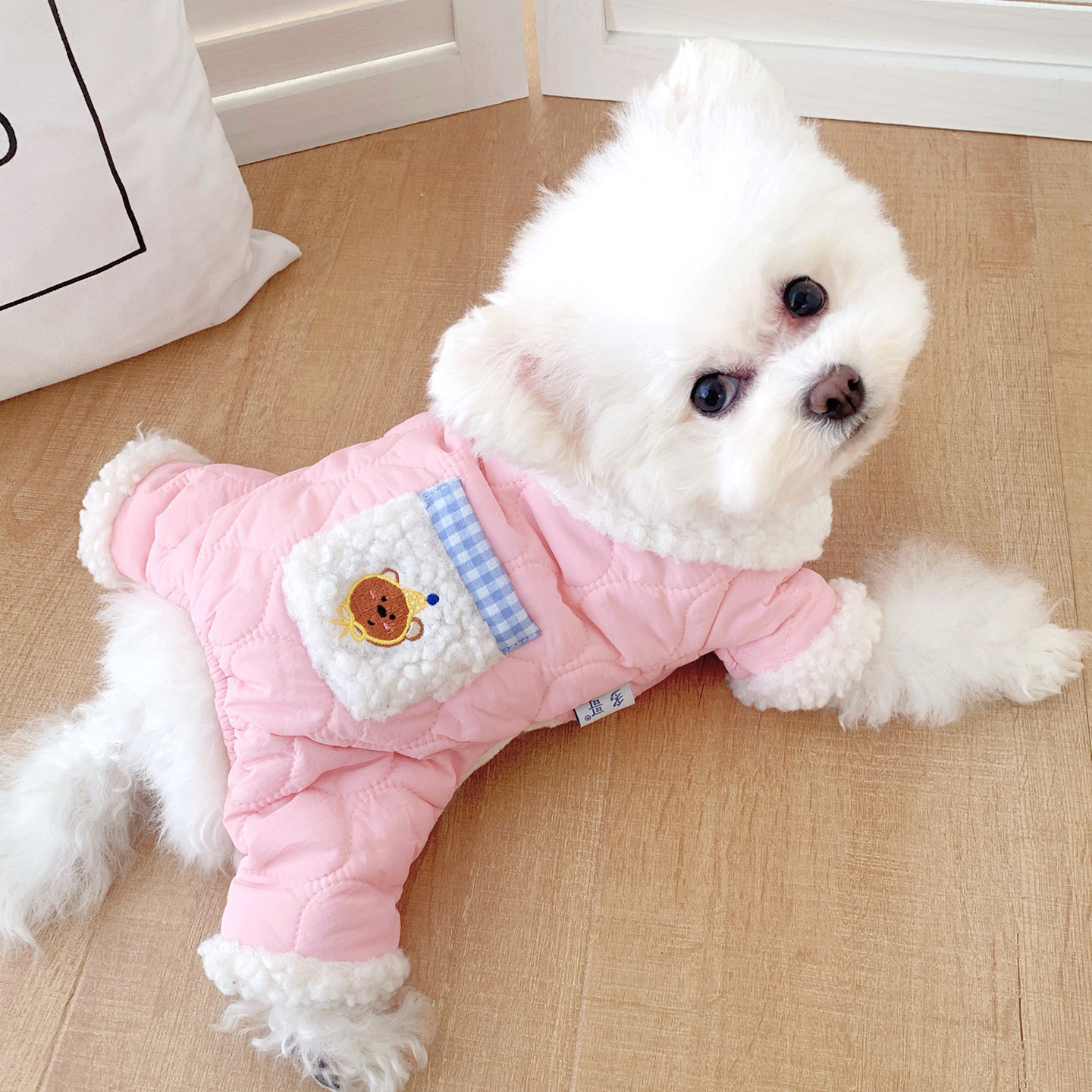 宠物衣服冬装2025新款狗狗四脚衣中小型犬泰迪比熊雪纳瑞冬天加厚