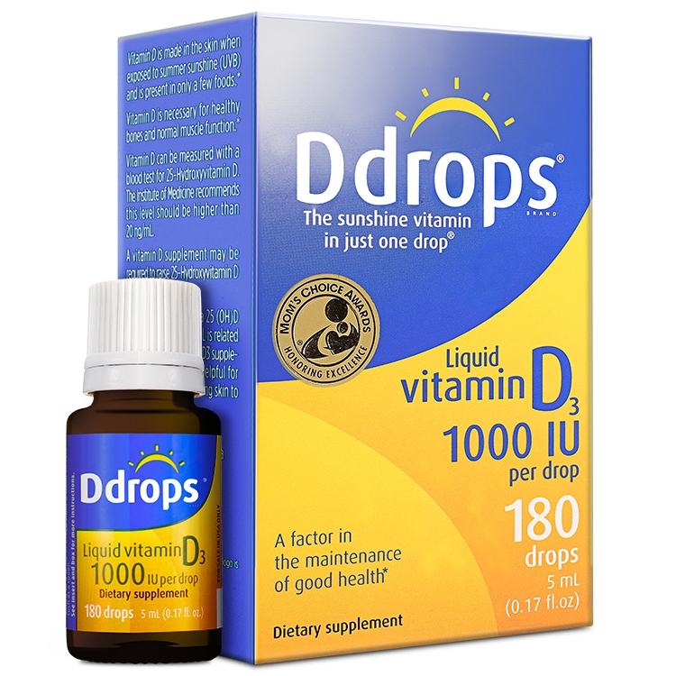 ddrops dropsd3滴剂ddrop维生素d31000iu滴卓思d3dddrops-封面