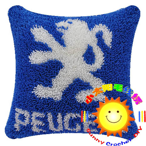 段段绣 抱枕 钩针绣 绒绣 小太阳BZ235标志 车靠垫 (2件包邮)